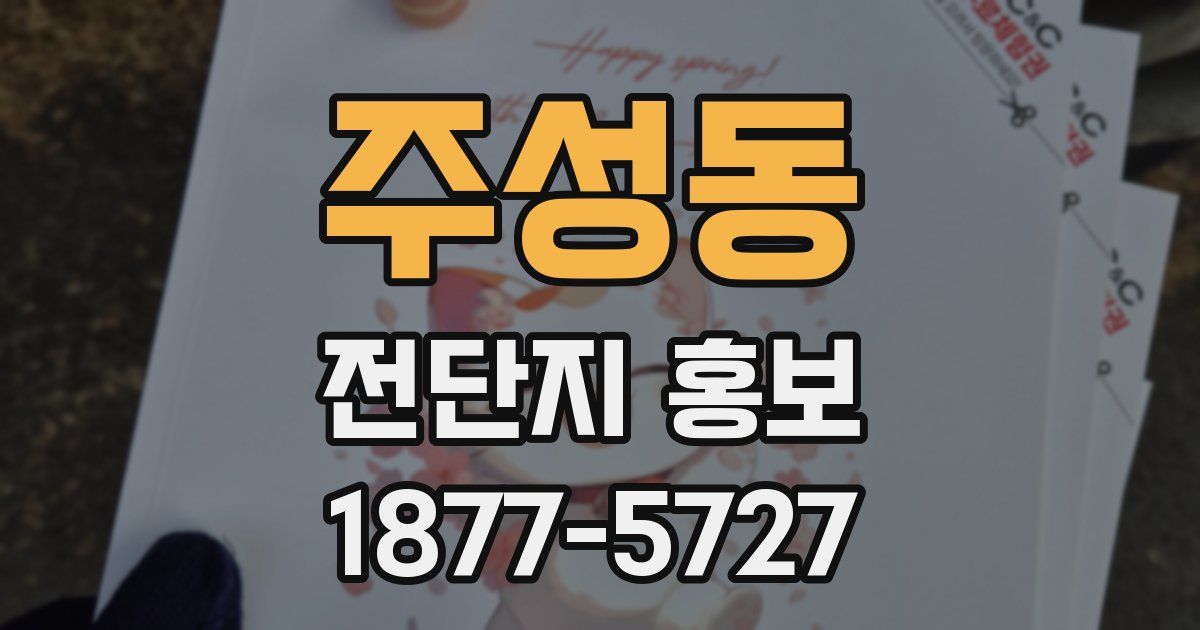 주성동 전단지 홍보