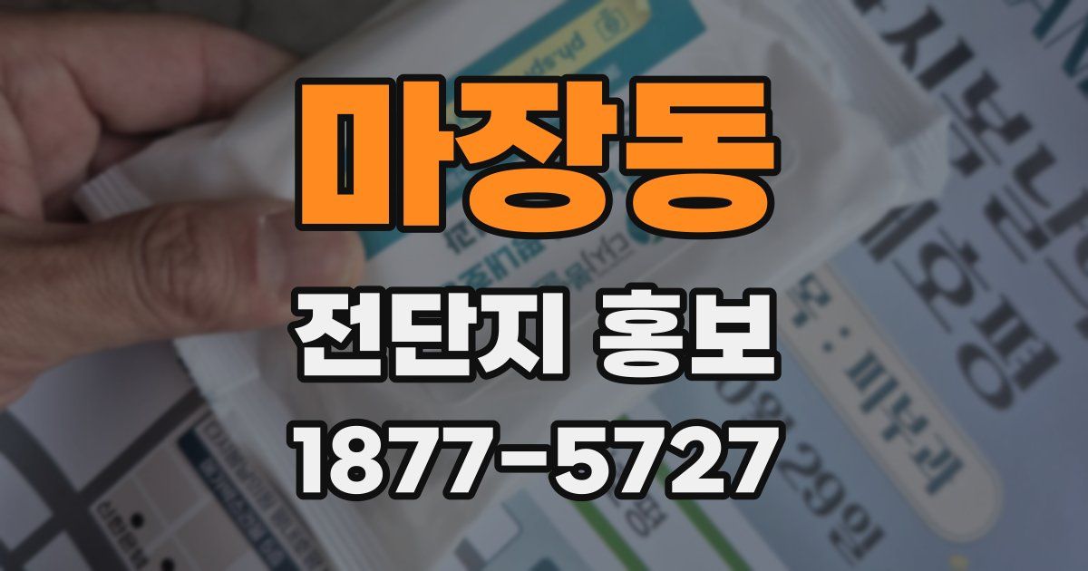 마장동 전단지 홍보