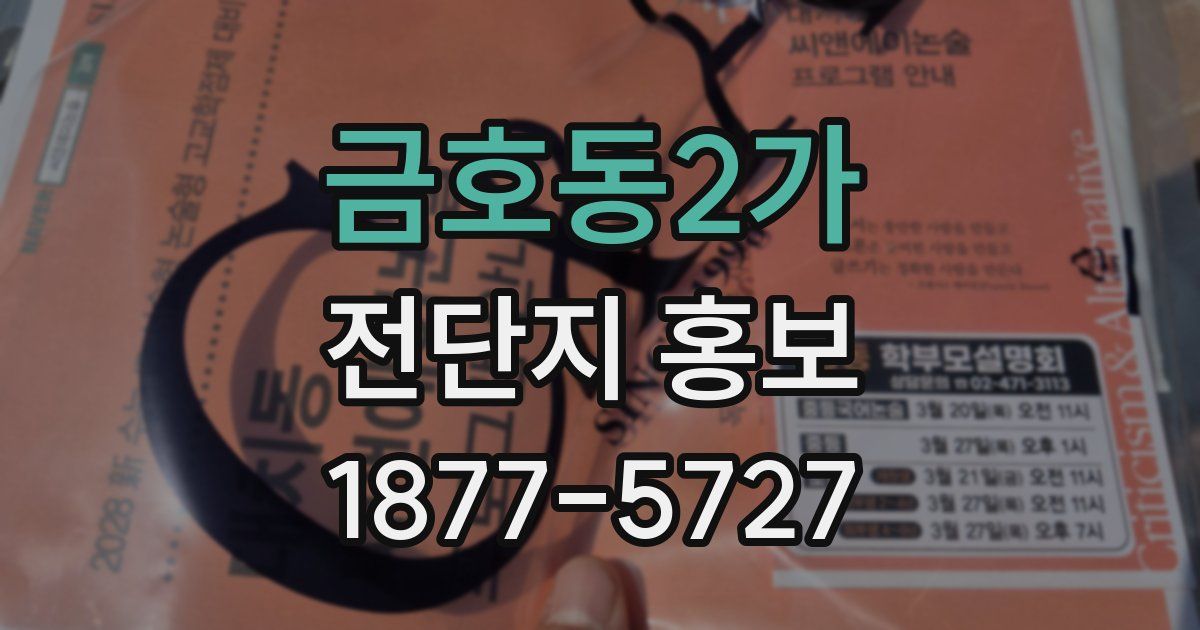 금호동2가 전단지 홍보