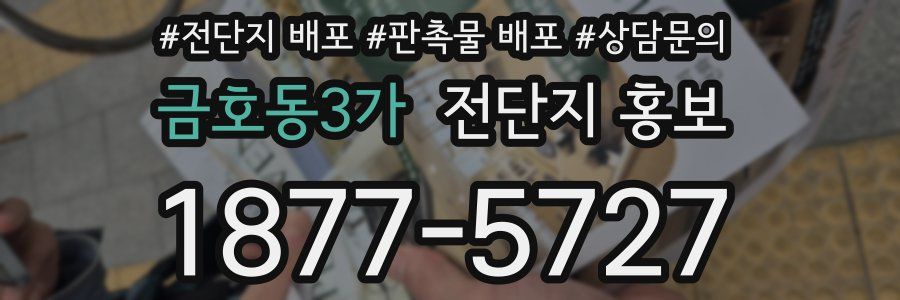 금호동3가 전단지 홍보