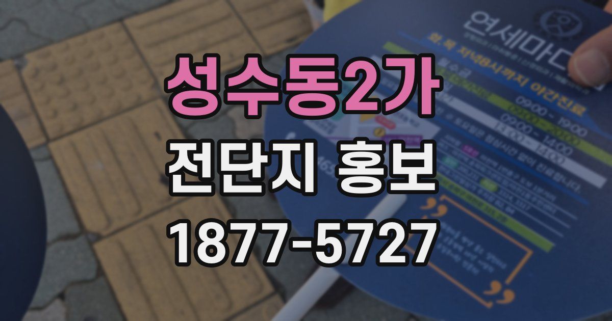 성수동2가 전단지 홍보