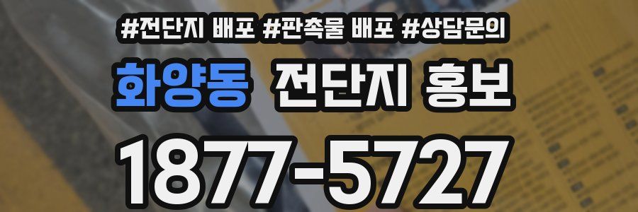 화양동 전단지 홍보