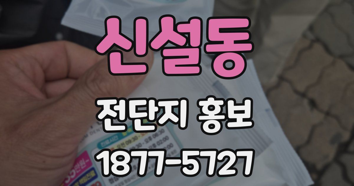 신설동 전단지 홍보