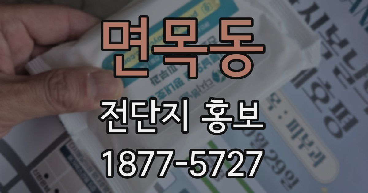 면목동 전단지 홍보