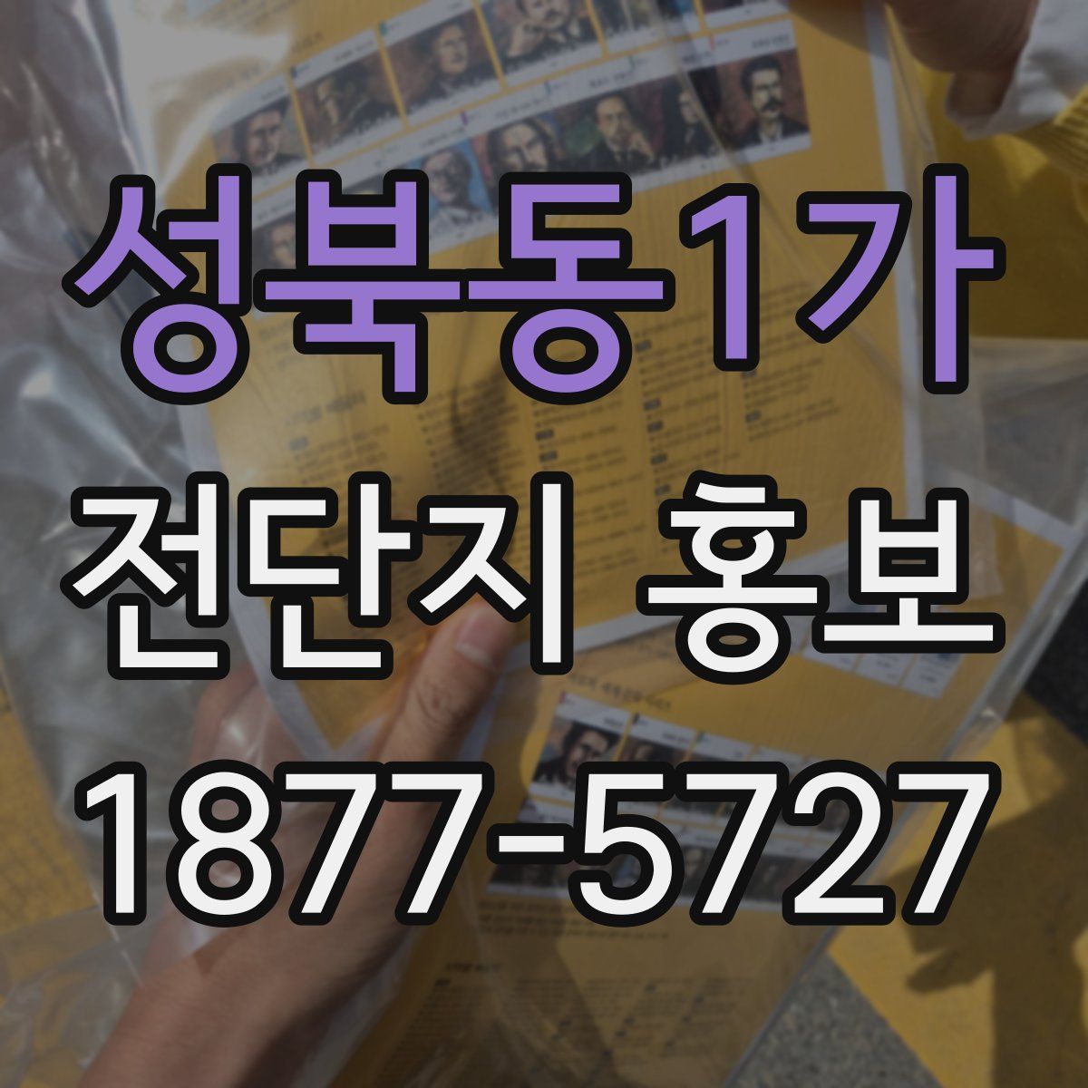 성북동1가 전단지 홍보