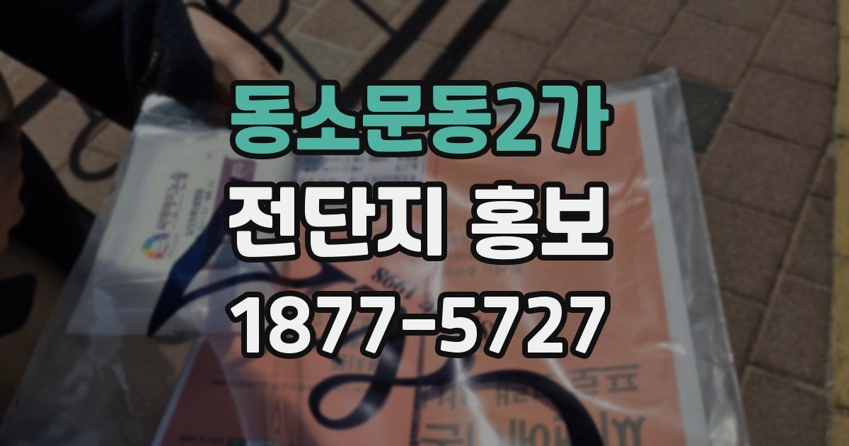 동소문동2가 전단지 홍보