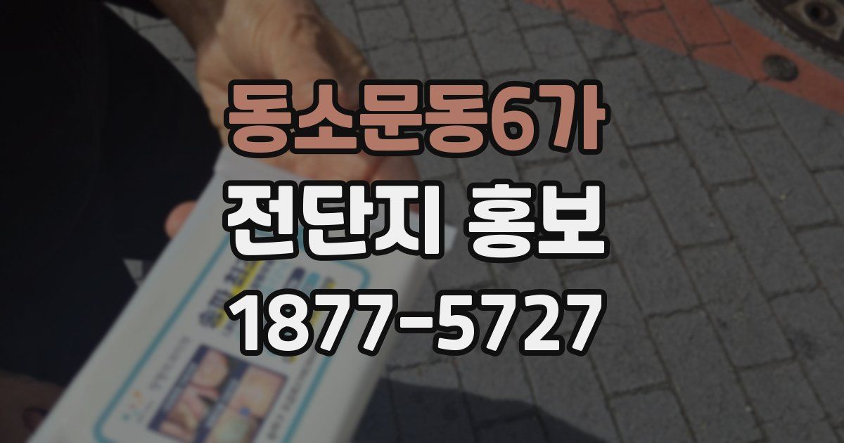 동소문동6가 전단지 홍보