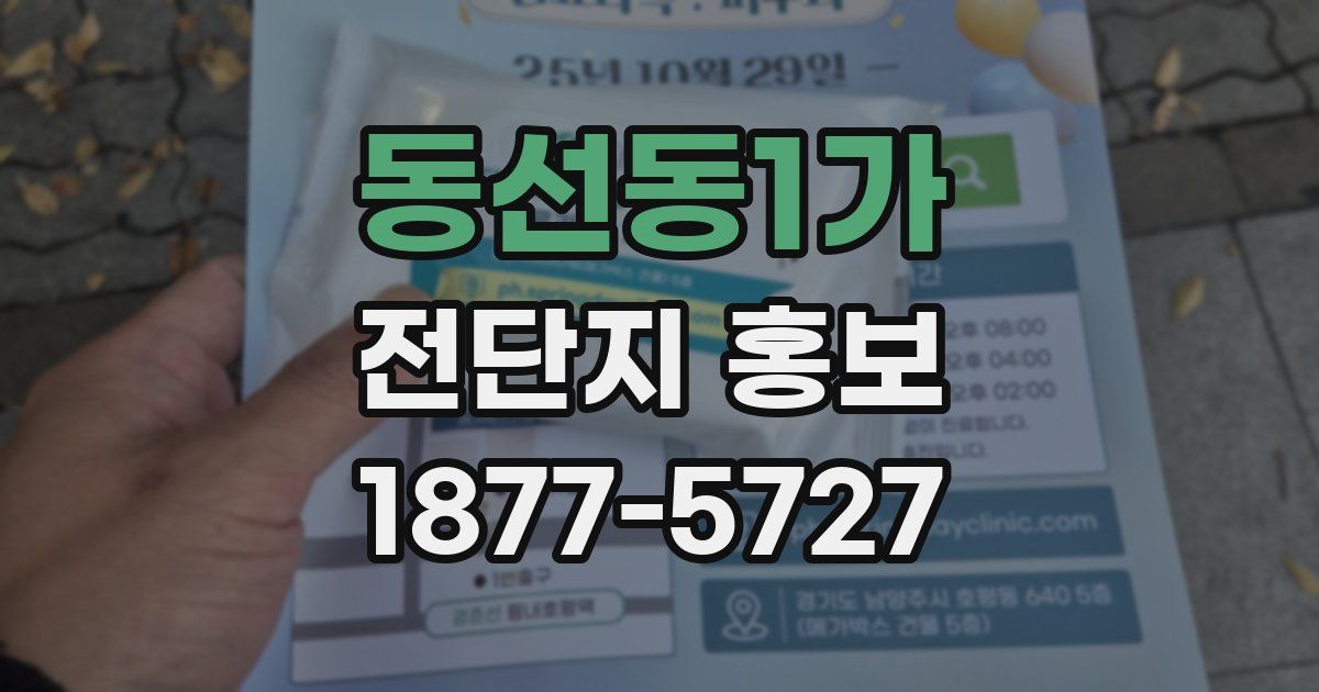 동선동1가 전단지 홍보