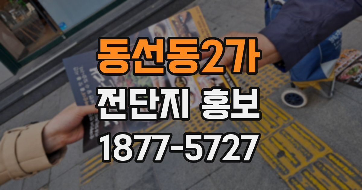 동선동2가 전단지 홍보
