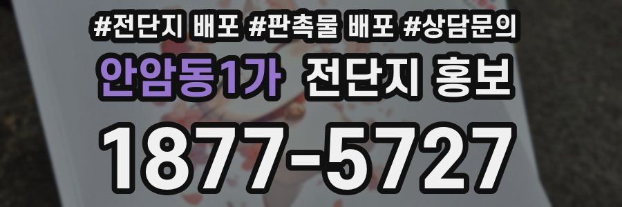 안암동1가 전단지 홍보