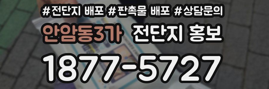 안암동3가 전단지 홍보