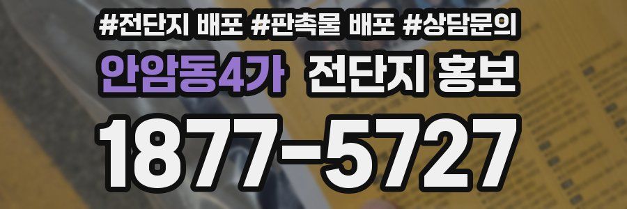 안암동4가 전단지 홍보