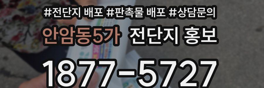 안암동5가 전단지 홍보