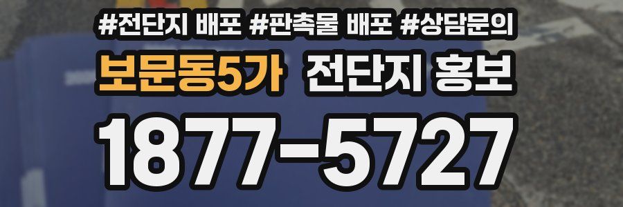 보문동5가 전단지 홍보