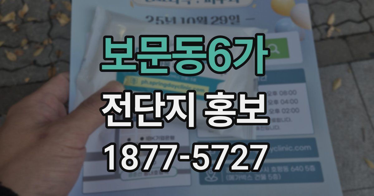 보문동6가 전단지 홍보