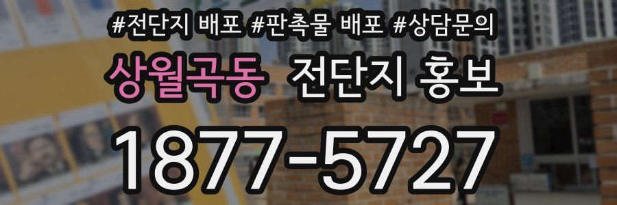 상월곡동 전단지 홍보