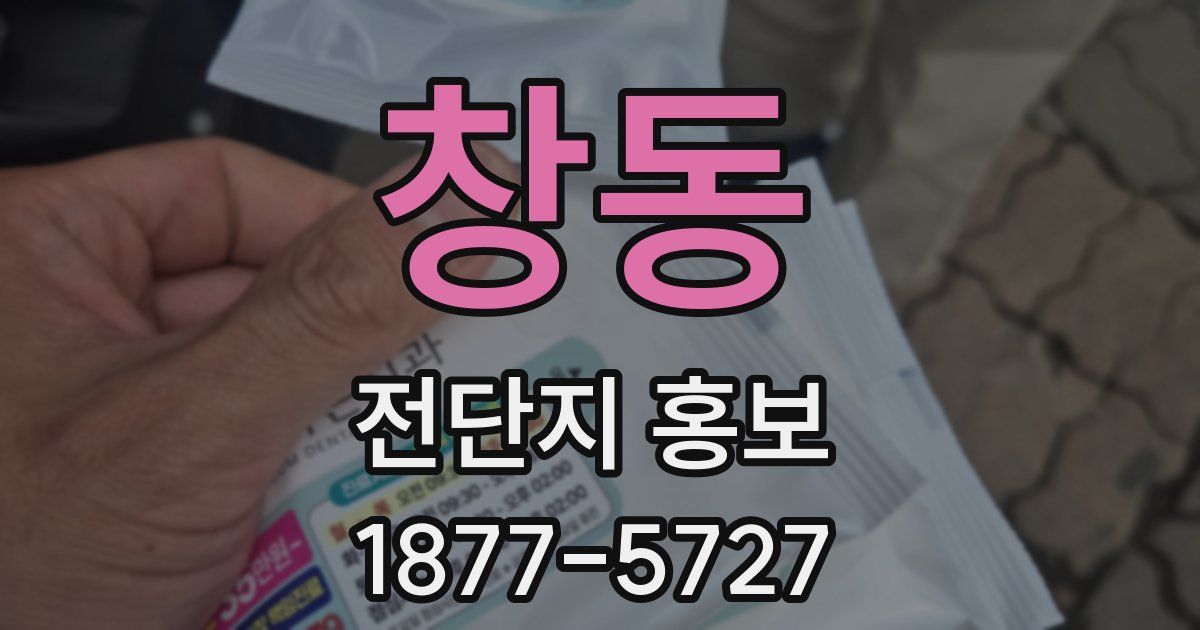창동 전단지 홍보