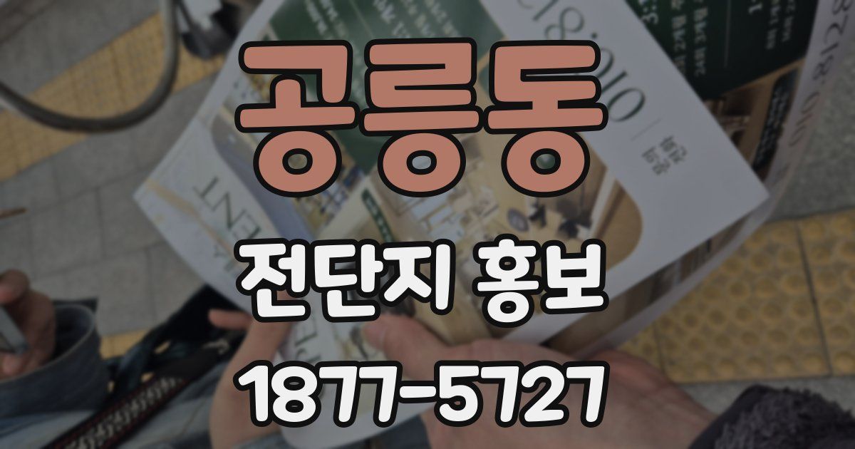 공릉동 전단지 홍보
