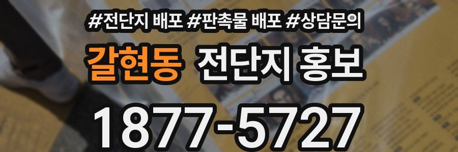 갈현동 전단지 홍보