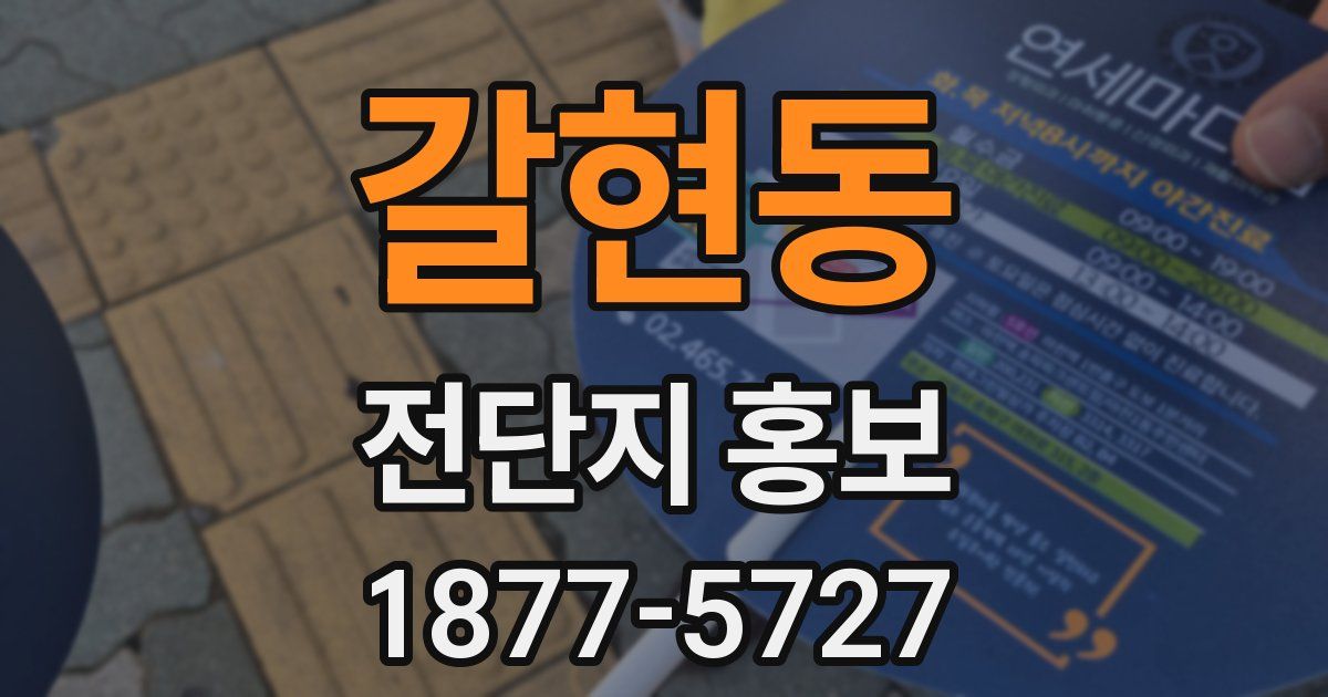 갈현동 전단지 홍보