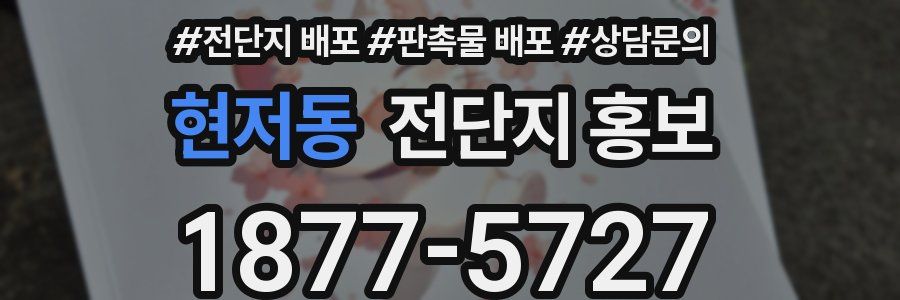 현저동 전단지 홍보