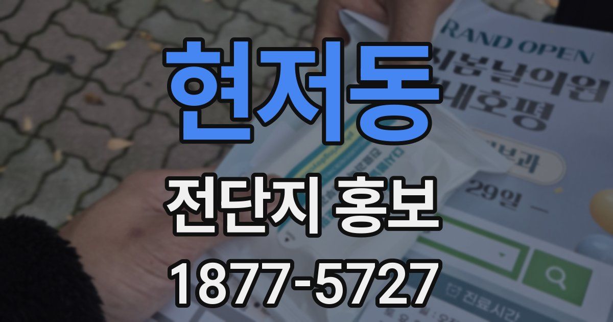 현저동 전단지 홍보
