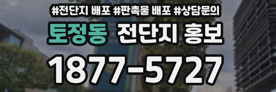 토정동 전단지 홍보