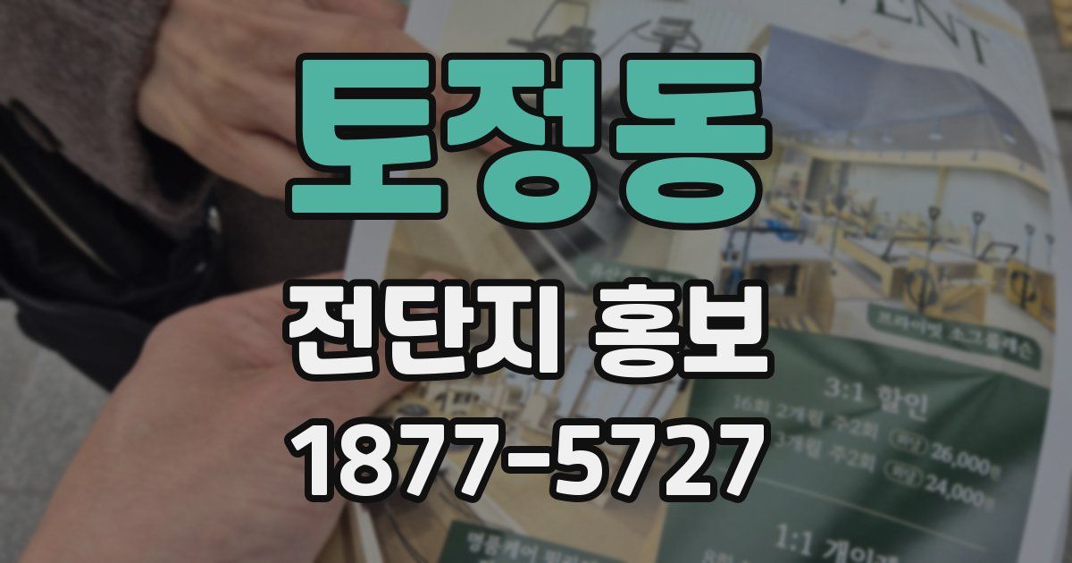 토정동 전단지 홍보