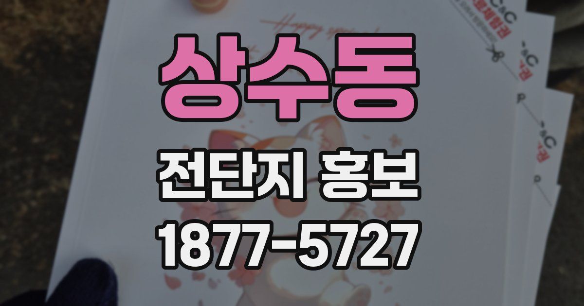 상수동 전단지 홍보