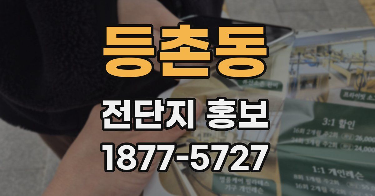 등촌동 전단지 홍보