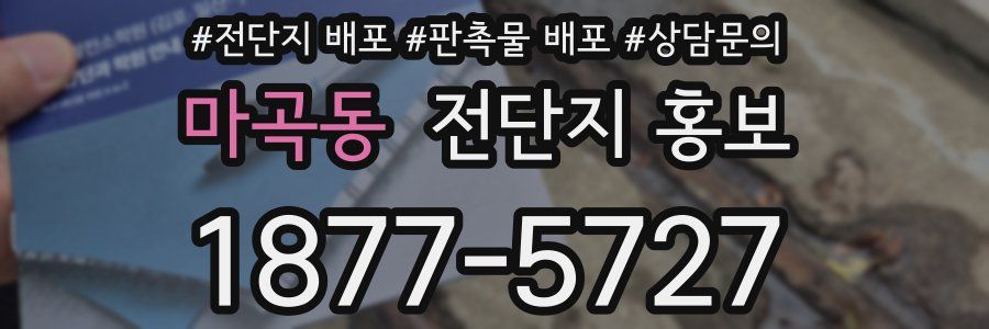 마곡동 전단지 홍보