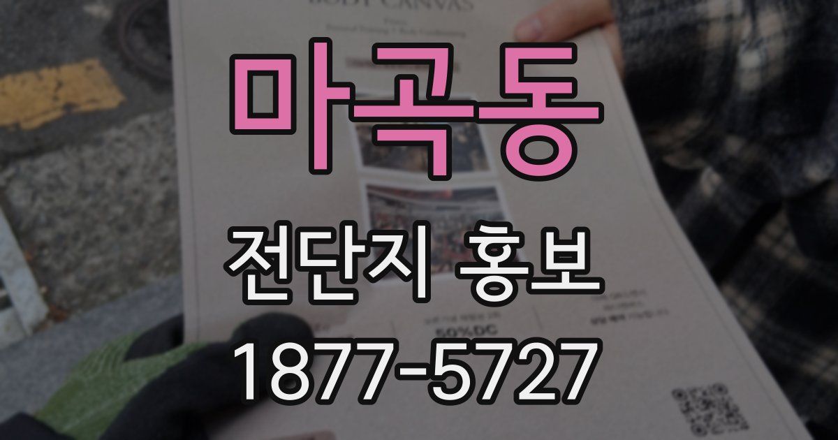 마곡동 전단지 홍보
