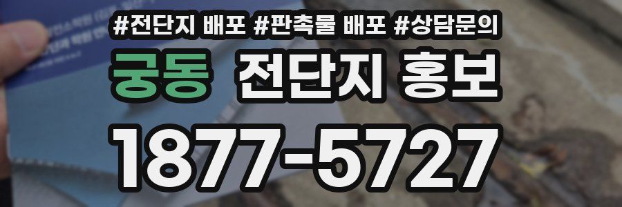 궁동 전단지 홍보