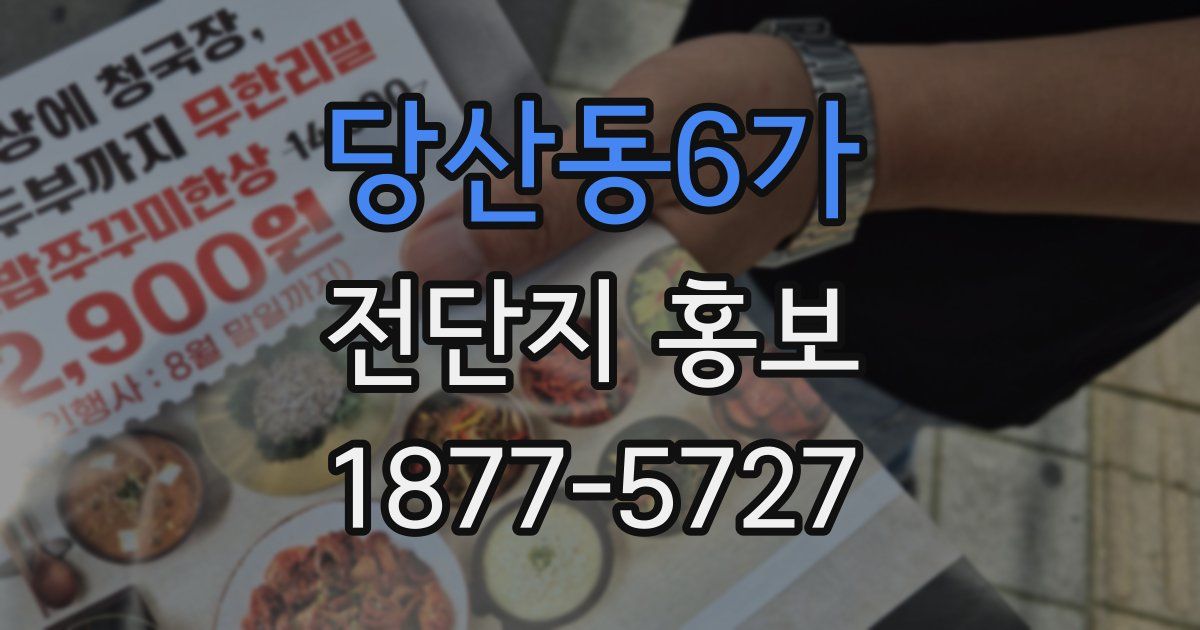 당산동6가 전단지 홍보