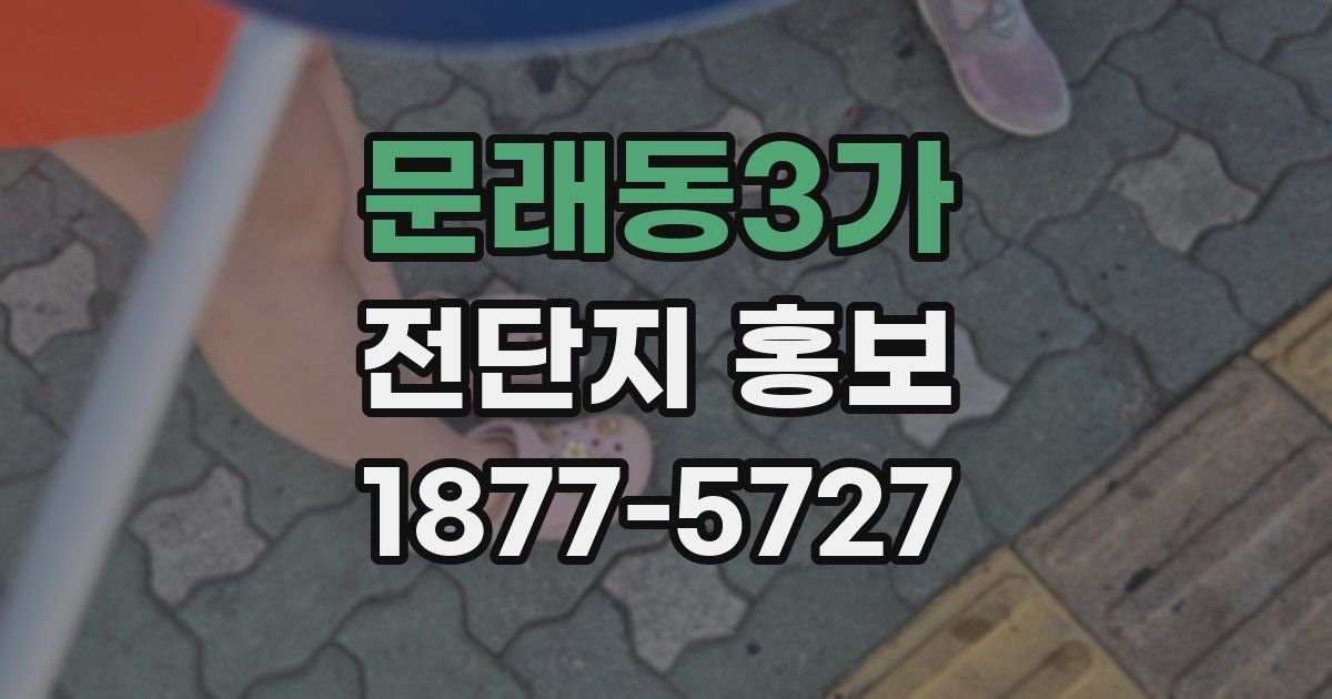 문래동3가 전단지 홍보