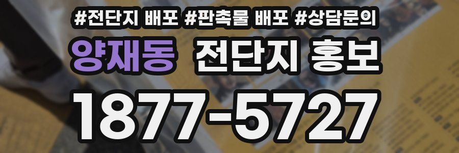 양재동 전단지 홍보