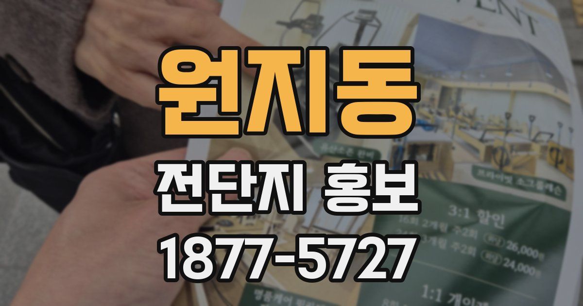 원지동 전단지 홍보