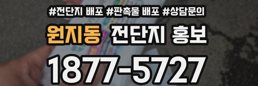 원지동 전단지 홍보
