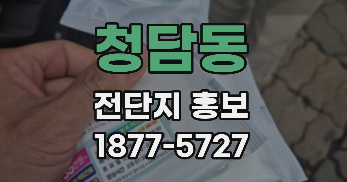 청담동 전단지 홍보
