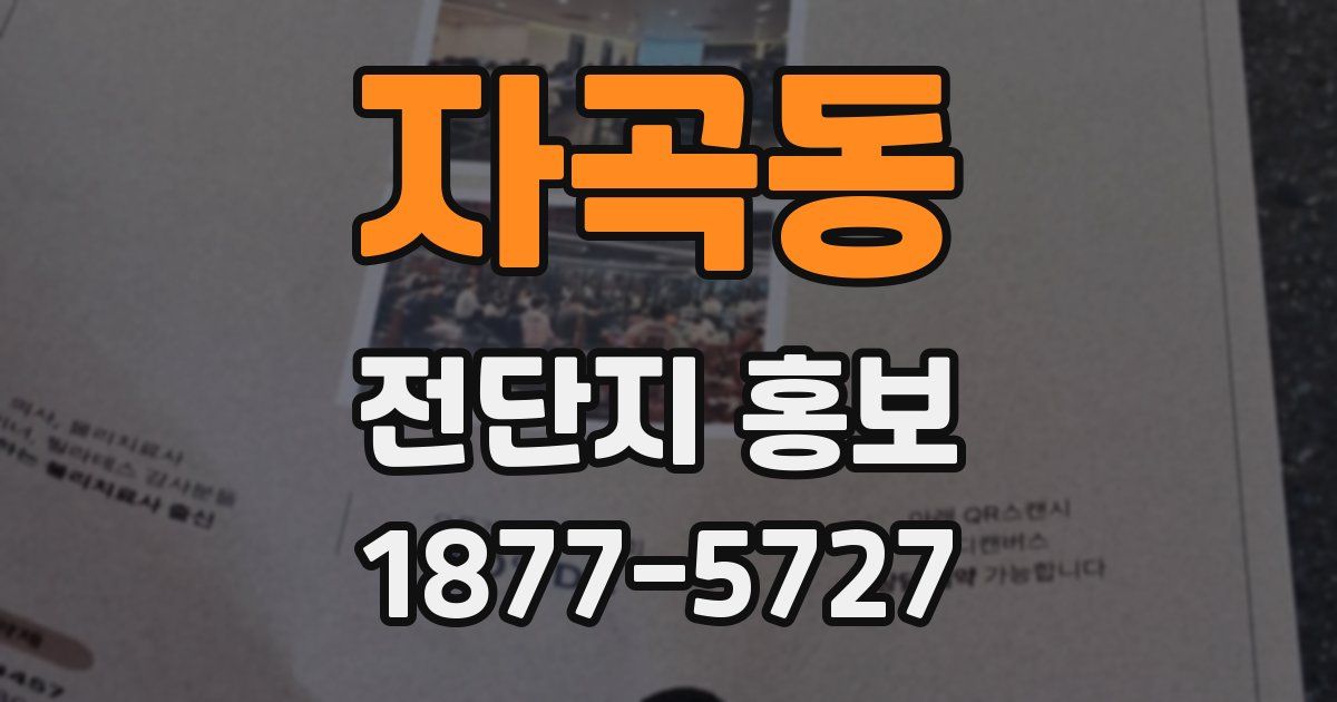 자곡동 전단지 홍보