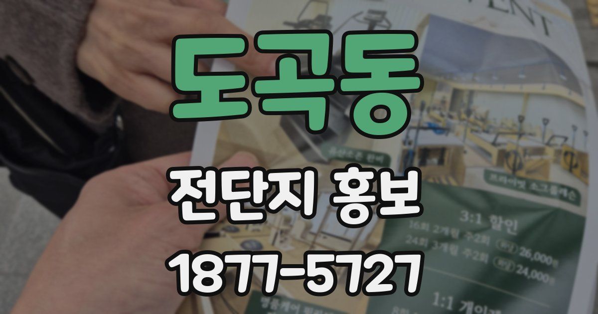 도곡동 전단지 홍보