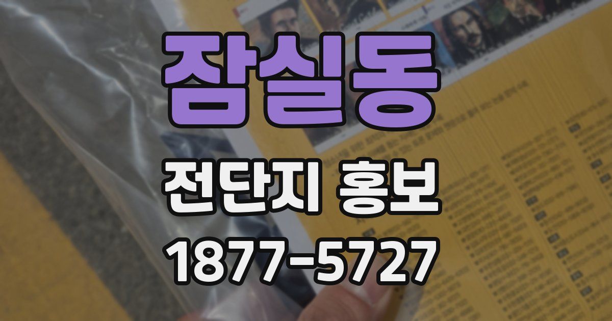 잠실동 전단지 홍보