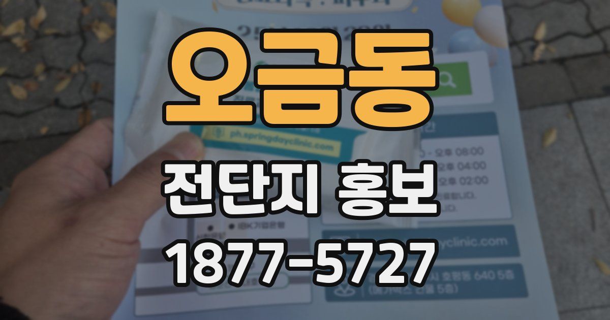 오금동 전단지 홍보