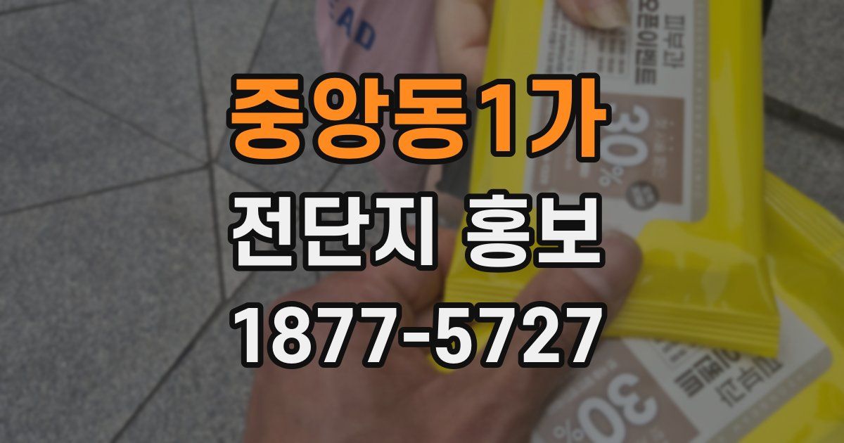 중앙동1가 전단지 홍보