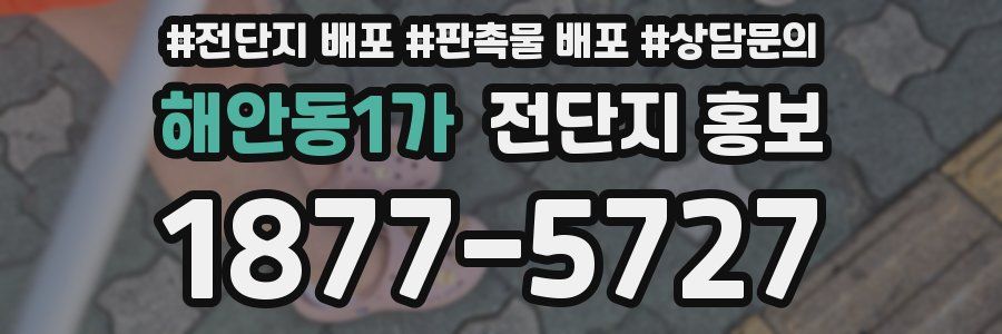 해안동1가 전단지 홍보