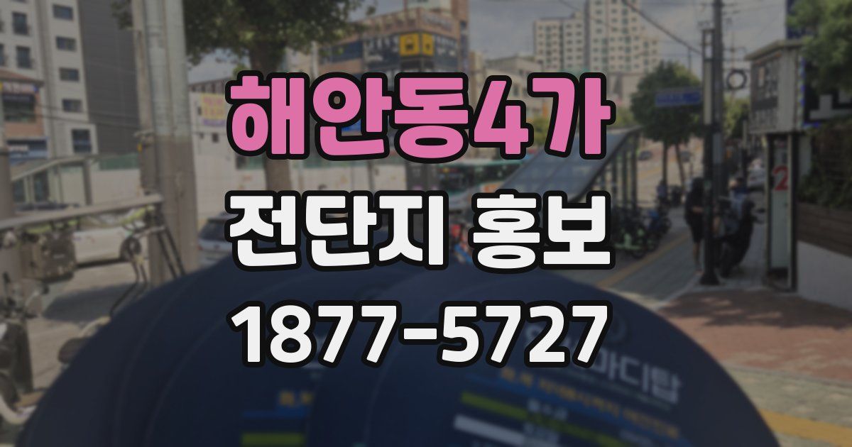 해안동4가 전단지 홍보