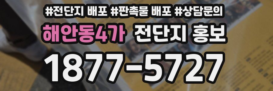 해안동4가 전단지 홍보