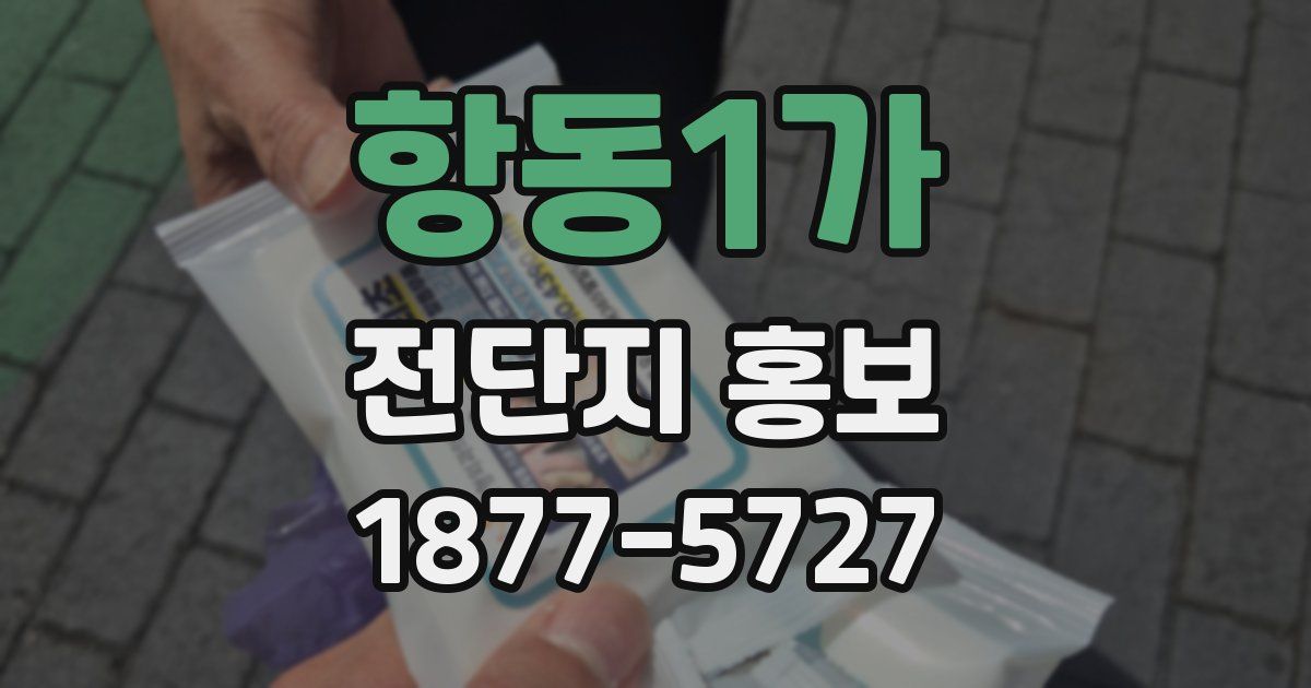 항동1가 전단지 홍보