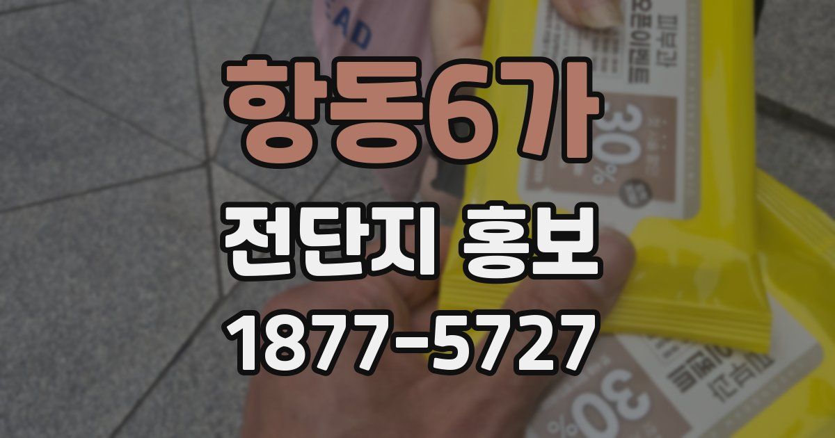항동6가 전단지 홍보