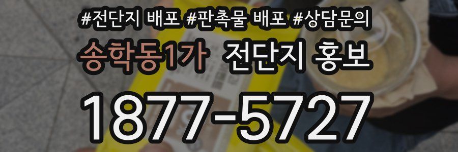 송학동1가 전단지 홍보